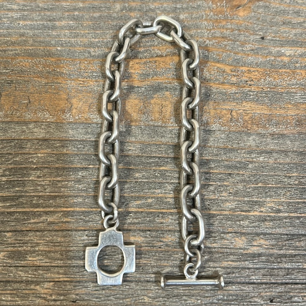 Vintage Sterling Silver Toggle Bracelet